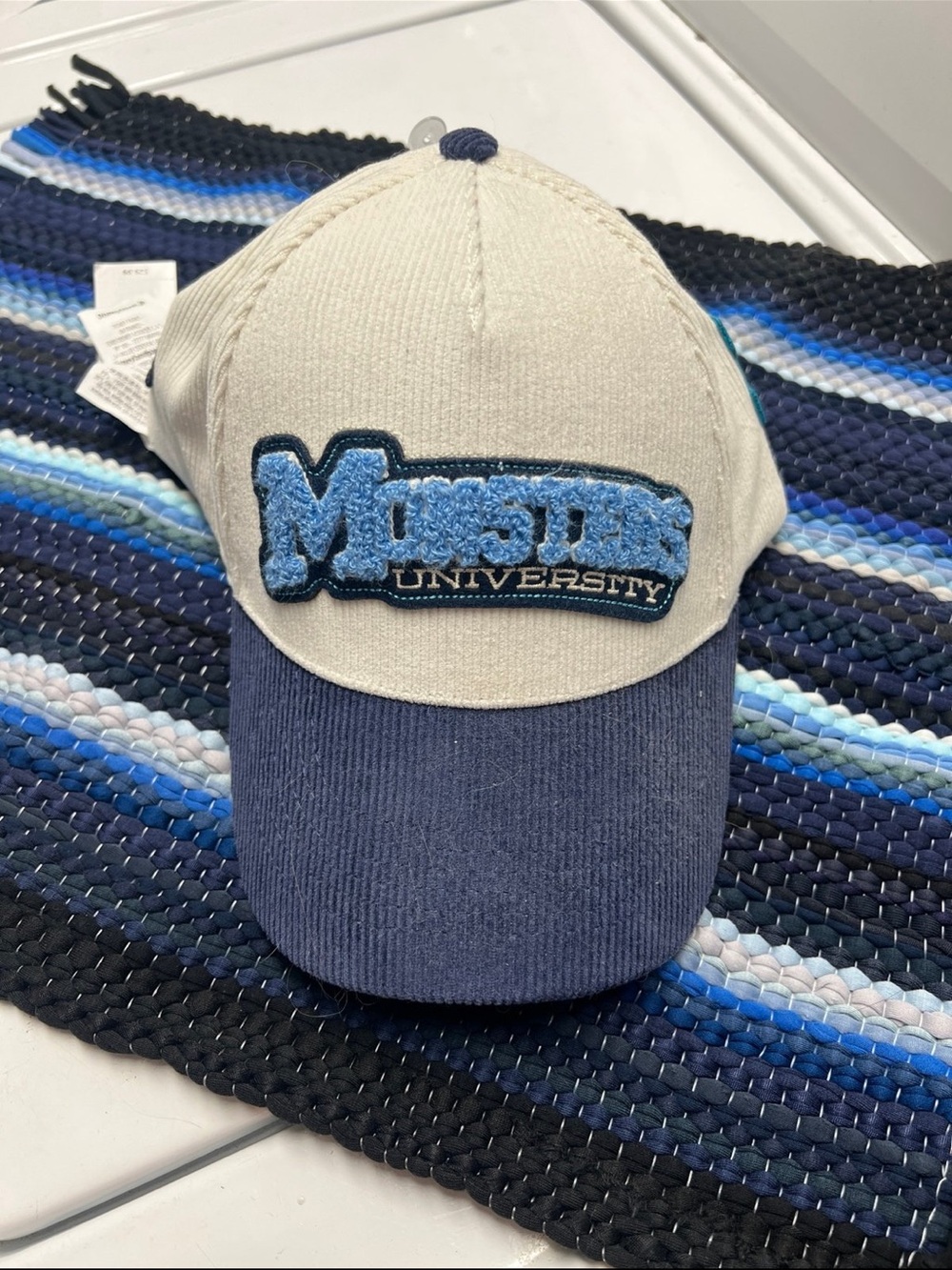 Monsters University Two-Tone Baseball Cap - Cream & Navy